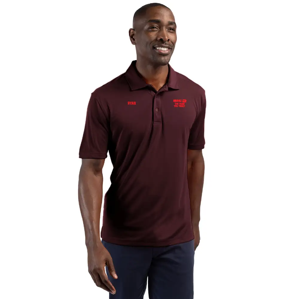 Parma Tech Jersey Men's Polo — Bordeaux (BRD)